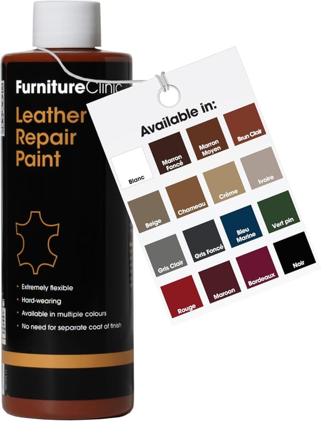 Detalle de Furniture Clinic Peinture cuir Brun Clair 500ml 🎨