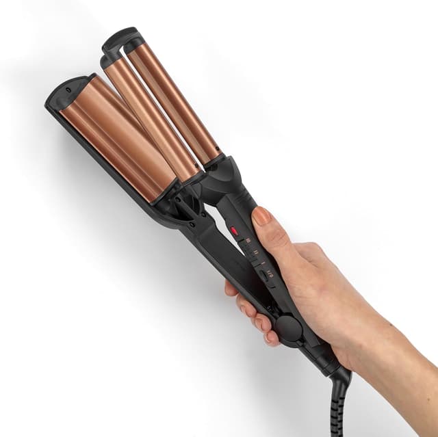 Detalle de BaByliss Deep Waves W2447E – Cylindre à revêtement céramique, 3 températures 160–200°C et ondes sans frisottis