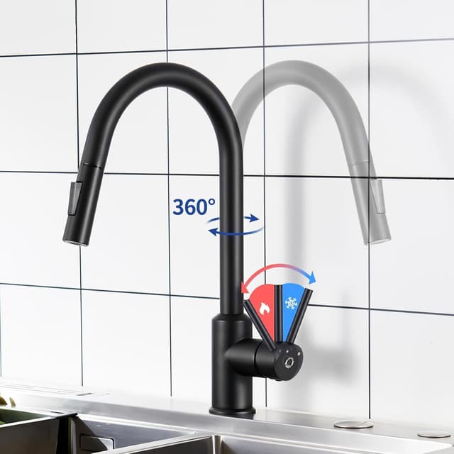 Thumbnail 3 de CECIPA Rubinetto Lavello Cucina Nero 360°