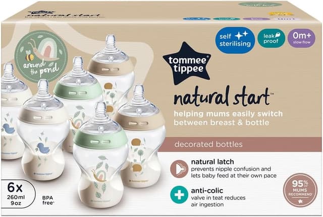 Detalle 2 de Tommee Tippee Biberones Anticólico con Tetina Pezón, 260 ml