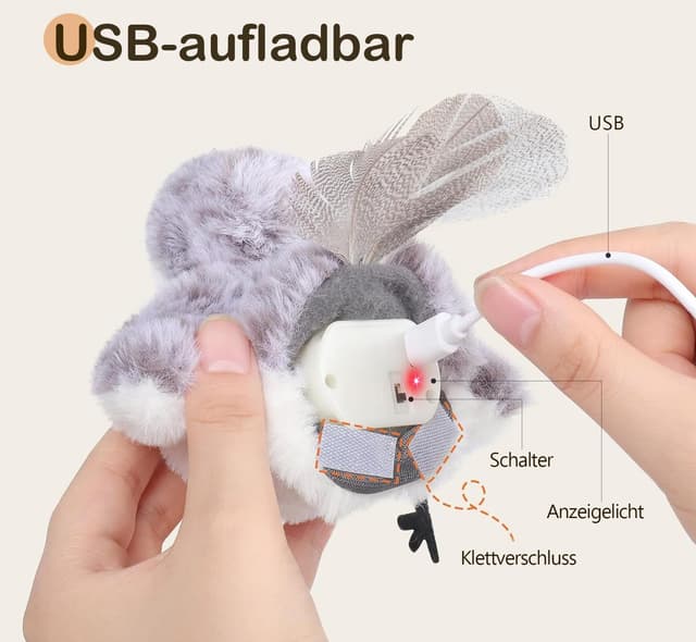 Thumbnail 4 de Migipaws Flattervogel Katzenspielzeug Katzenspielzeug mit Katzenminze 🐾