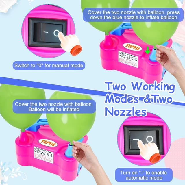 Thumbnail 2 de YEPVIE Electric Balloon Pump UK 600W