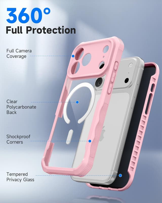 Detalle de iPhone 17 Pro Max privacy case 9H