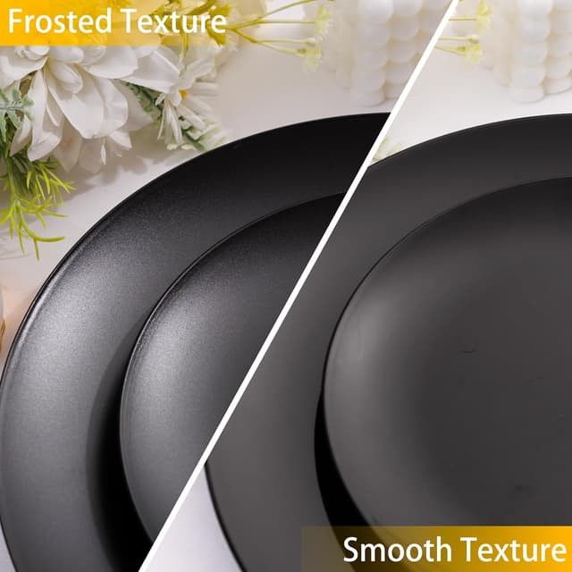 Thumbnail 4 de EI 150pcs Black Plastic Plates 10.25" dinner plates 🍽