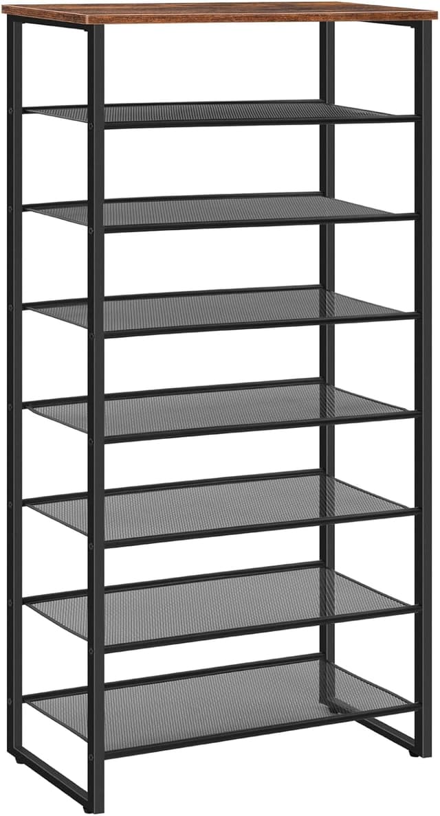 Imagen de HOOBRO scarpiera EBF68XJ01 in stile industriale, scaffale porta scarpe a griglia fino a 21–28 paia en OfertitasTOP