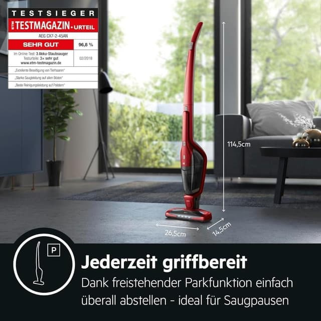Detalle 2 de AEG CX7-2-45AN Akku Staubsauger 45 Min 🧹