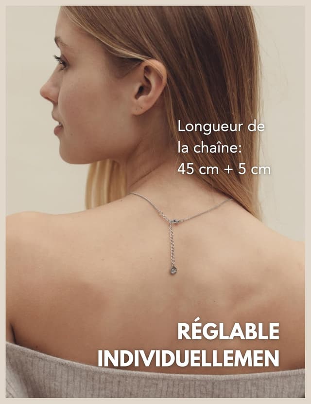 Detalle de GD GOOD.designs EST. 2015 Collier Soleil étanche réglable en acier inox 316L plaqué or 18K