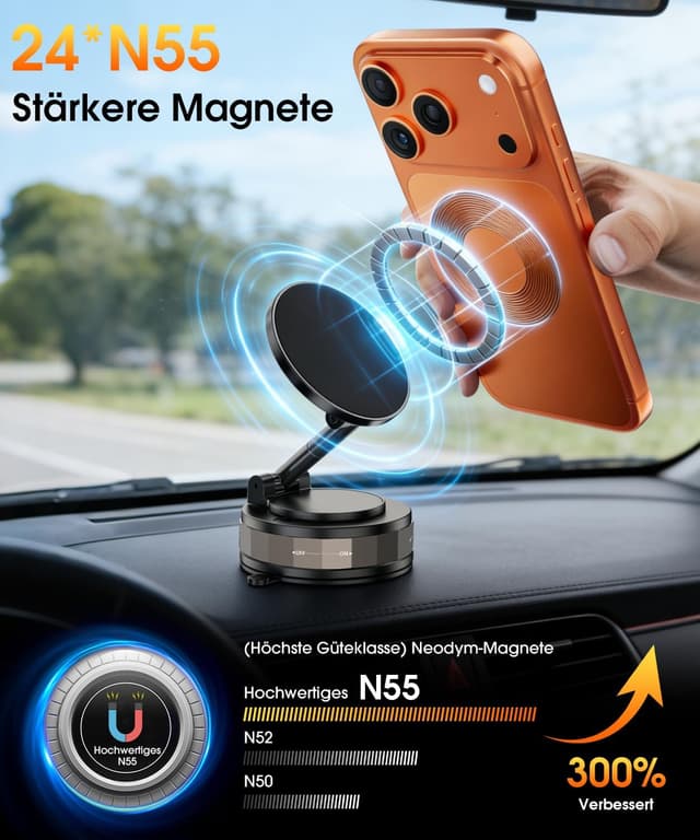 Detalle de BOYUNSHI Vakuum Handyhalterung Auto Magnet