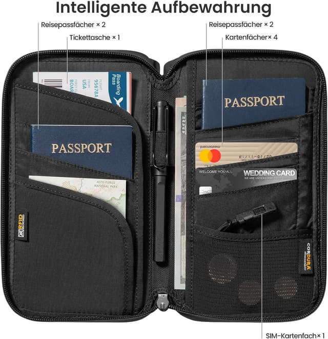 Detalle 2 de tomtoc Reisepass Tasche 24 x 13 x 3 cm