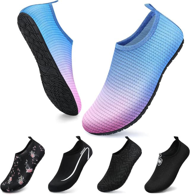 Detalle de Swim Water Shoes Aqua Socks Barefoot Water Shoes – Breathable mesh for beach, pool and sea swimming