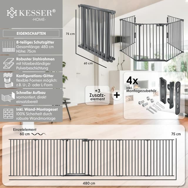 Thumbnail 1 de KESSER® Kaminschutzgitter 480 cm 🚪