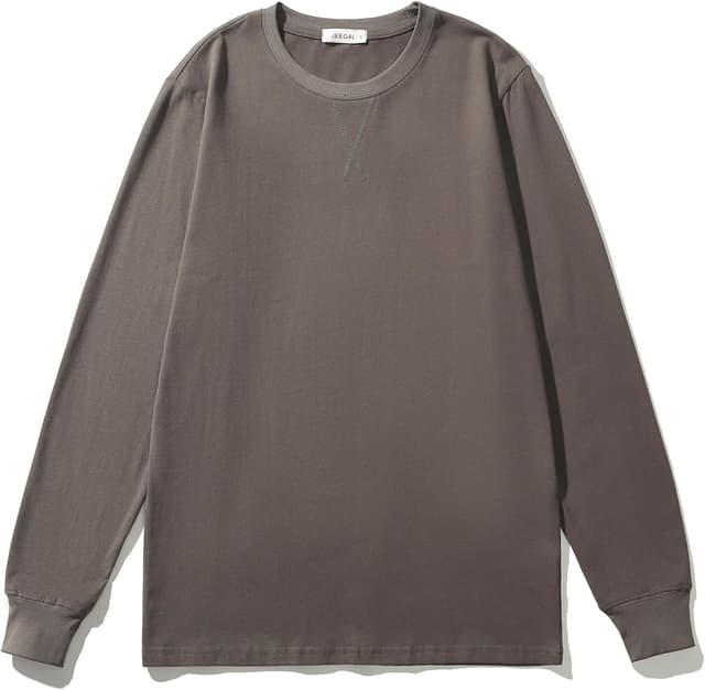 Detalle de JEEGAL Herren Langarmshirt aus 260 g/m² Baumwolle (vorgeschrumpft) – Regular Fit