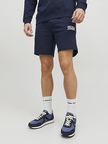 Detalle 2 de JACK & JONES JPSTNEWSOFT Sweat Shorts para hombre (L) en Navy Blazer