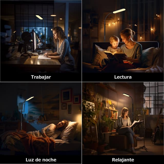 Thumbnail 6 de OUSFOT Lámpara de pie LED regulable 170 cm