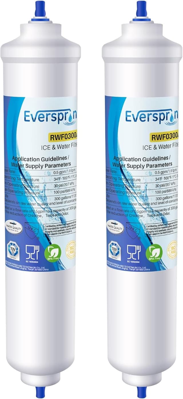 Detalle de Everspring 2 Pacco filtri acqua frigorifero EVERSPRING RWF-0300A per Samsung (DA29-10105J, DA99-02131B, WSF-100)