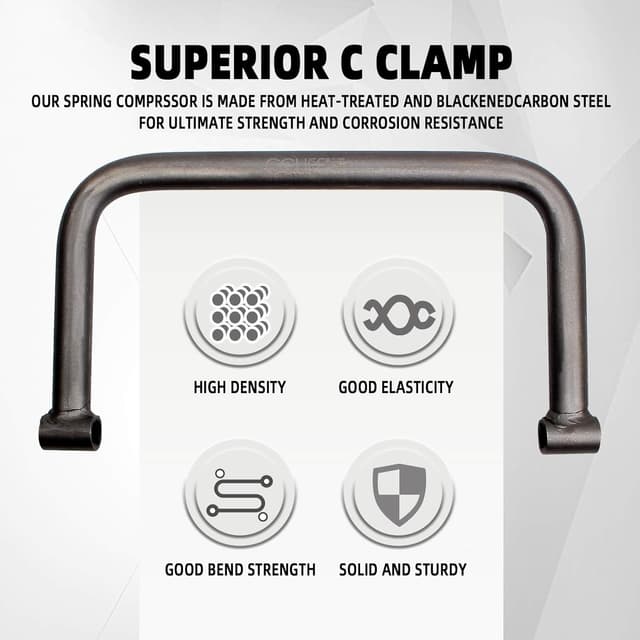 Detalle de CCLIFE Compressore Molle con valvola universale, set da 10 pezzi per gamma 16–30 mm (con custodia portatile)