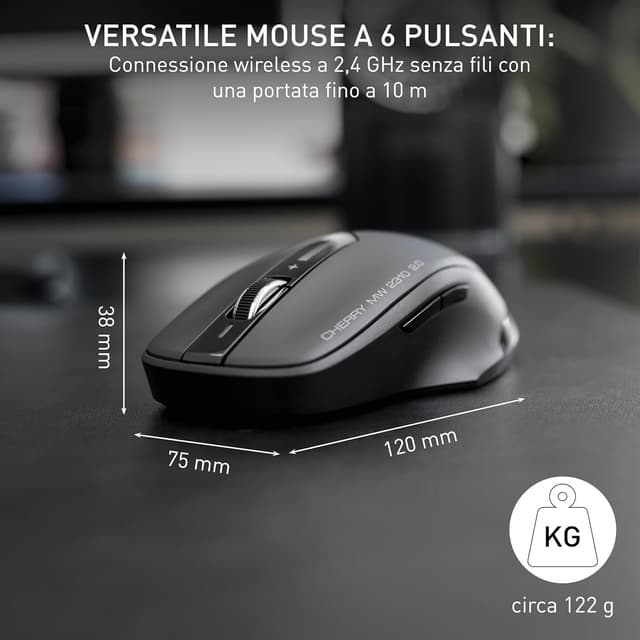 Detalle de CHERRY MW 2310 2.0 mouse wireless 2.4 GHz