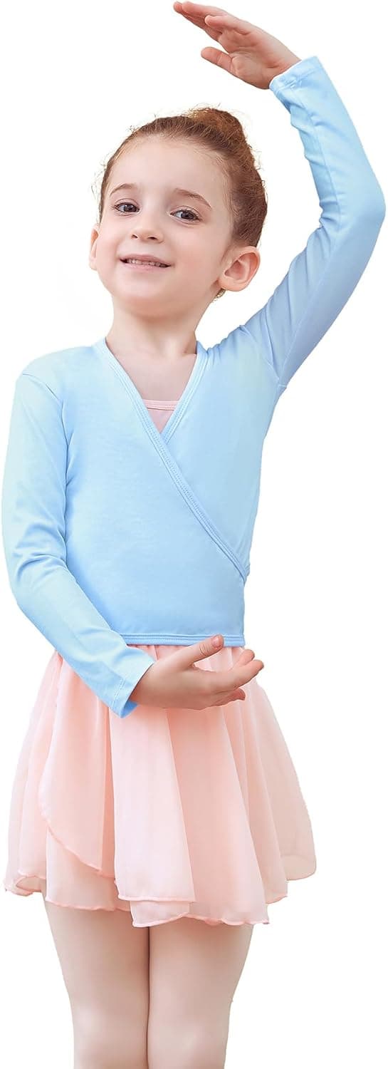 Detalle de Tancefair Maglioncino da balletto con cardigan crossover in cotone per bambini e donne