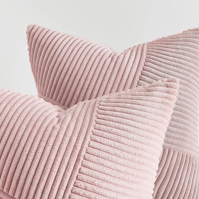 Detalle de Topfinel Kissenbezug 50x50 Altrosa im 2er-Set aus Kordsamt