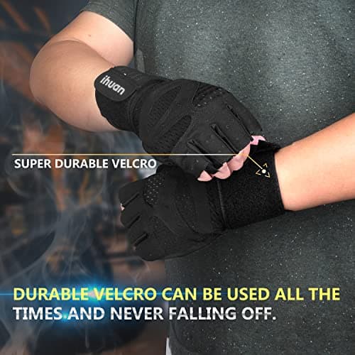 Thumbnail 3 de ihuan Ventilated Weight Lifting Gloves with Wrist Wraps