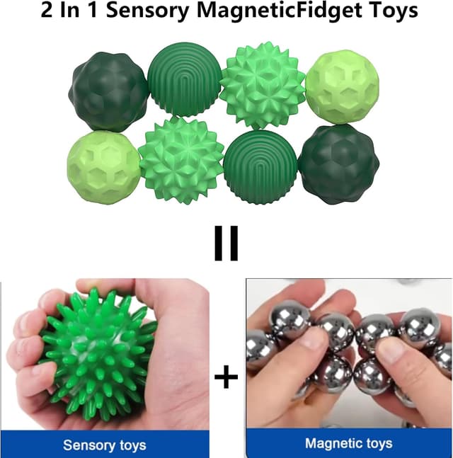 Thumbnail 4 de 8 Stück Magnetische Fidget Toys Magnetkugeln Silikon