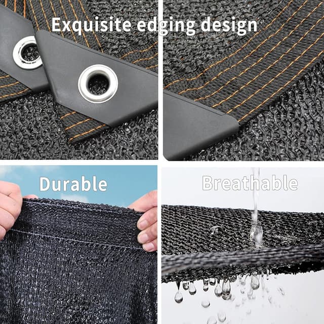 Detalle de Oncpcare 2x3M Kaninchenkäfig-Abdeckung – UV-90%-Sonnenschutz-Netzmatte für Außengehege