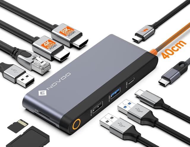 Thumbnail 6 de NOVOO HDMI 4K@60Hz USB-C Hub 5-in-1 con SD/TF e 2 USB-A 3.0 per MacBook, iPad e altri dispositivi