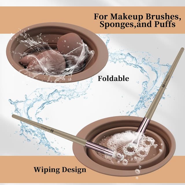 Detalle 2 de HEYMKGO set di 40 pennelli make up professionali con doppia estremità e accessori