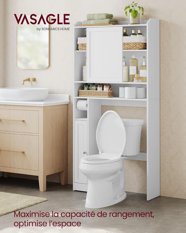 Thumbnail 2 de VASAGLE BTS018W01 Meuble WC 170 cm