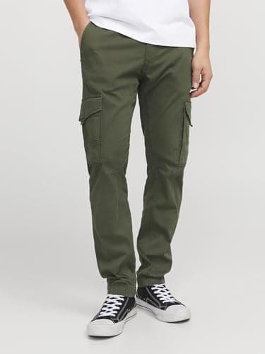 Detalle 2 de JACK & JONES Jjipaul Jjflake AKM 542 Olive Night, Pantalón hombre W32/L34