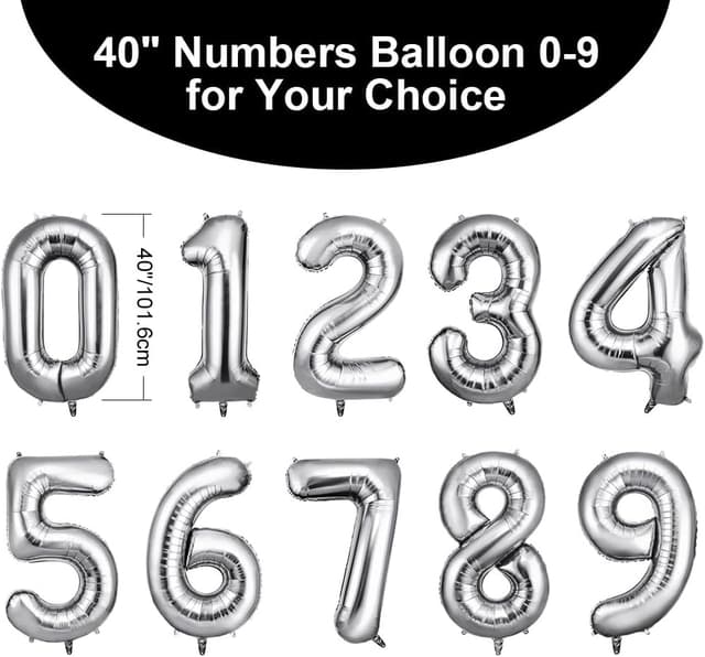 Thumbnail 2 de OFFCUP ballon chiffre 2 argenté 101 cm