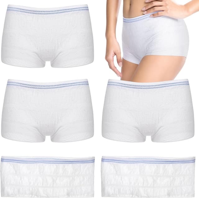 Detalle de Artibetter Net Pants for Incontinence Pads (6-pack) – Large reusable mesh brief covers for daily use, travel, blue