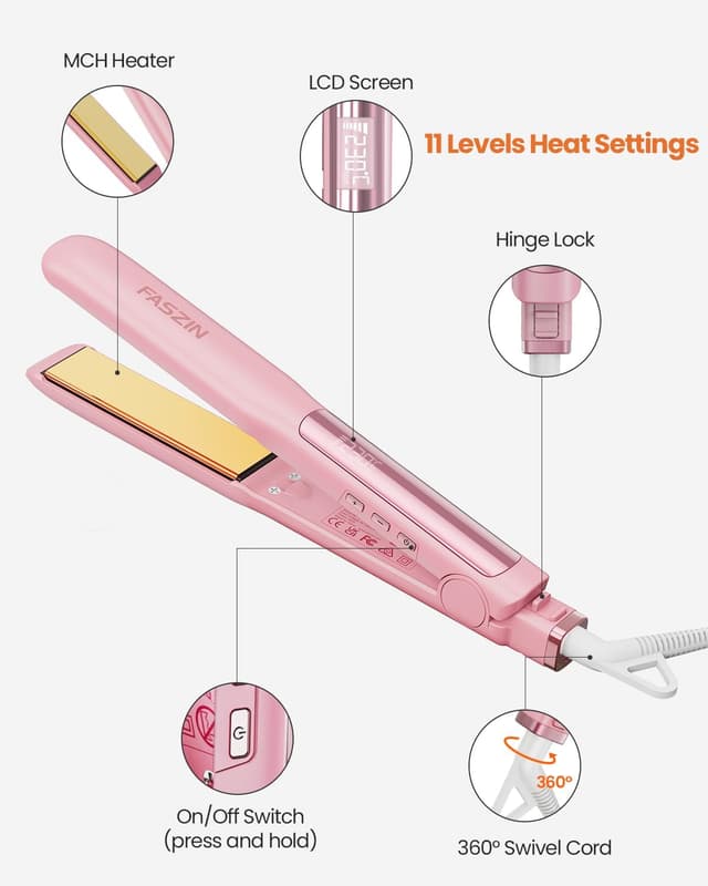Thumbnail 6 de Faszin Hair Straighteners with Ionic Titanium Plate