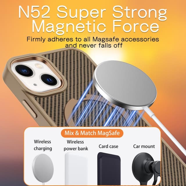 Detalle de XTCASE Coque magnétique pour iPhone 12/12 Pro avec anneau 360° compatible MagSafe