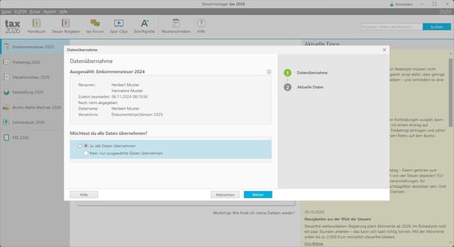 Thumbnail 2 de tax 2026 Steuerprogramm 2025 – Digitaler Download
