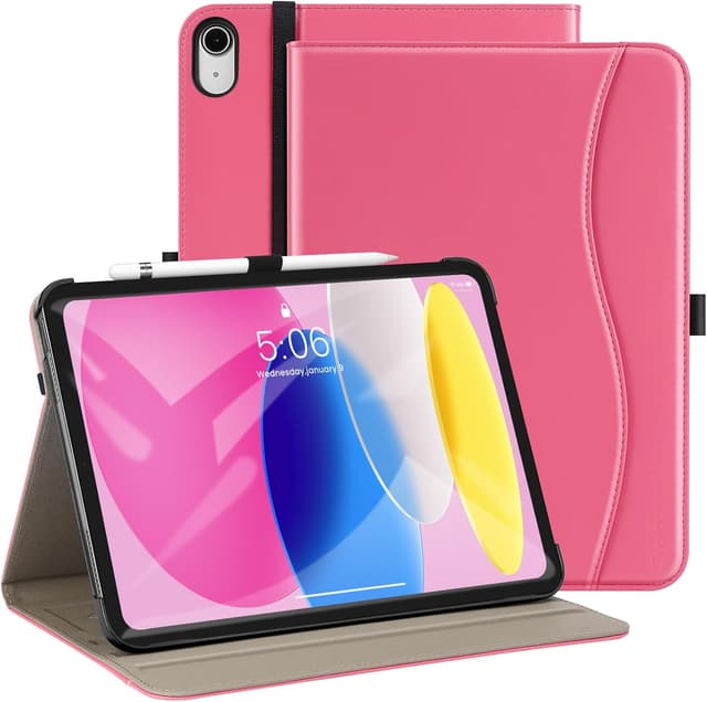 Detalle de ZtotopCases Case for iPad 11th Generation (2025) & iPad 10th Generation (2022) with Auto Wake/Sleep, Multi-Angle Stand & Pencil Holder – Pink
