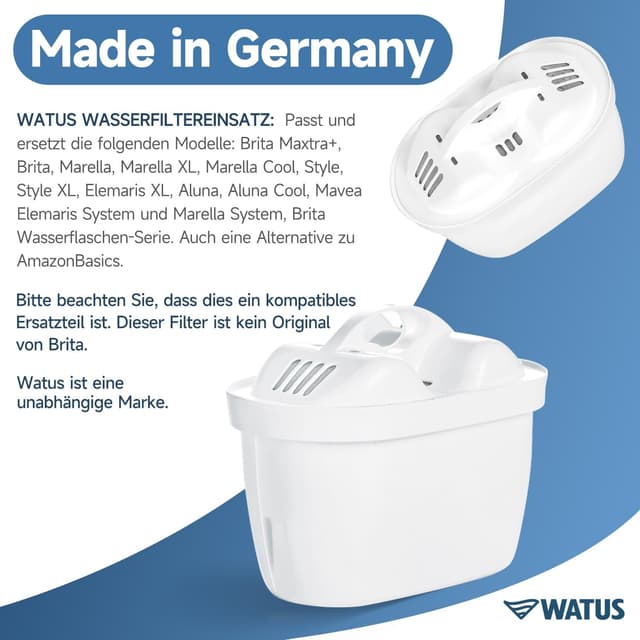 Detalle de Watus Filterkartusche für Brita Marella – Ersatz kompatibel mit Maxtra+ Plus / Maxtra Pro (6)
