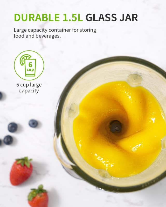 Thumbnail 4 de GDOR 1200W Standmixer Glas 2-1