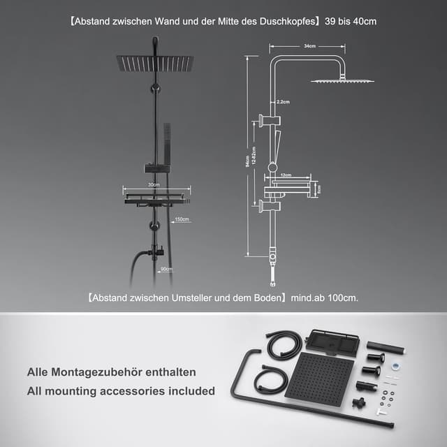 Detalle 2 de Görbach Regendusche Duschsystem 30 x 30 cm