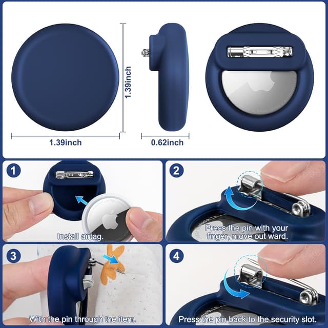 Thumbnail 4 de Compatible for AirTags 4-Pack Invisible Kid Holder