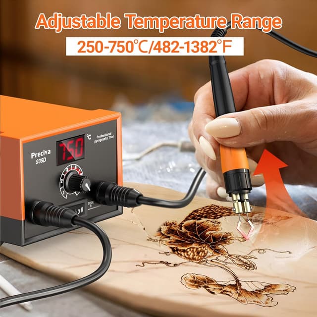 Detalle 2 de Preciva 935D Brandmalerei Set 250–750°C