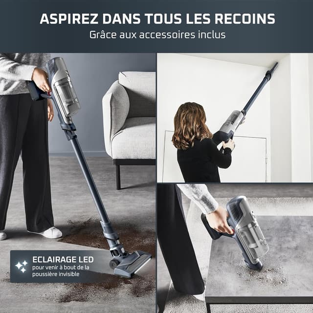 Detalle de Rowenta X-Pert 6.60 RH6836EO aspirateur balai sans fil multifonction 100W, autonomie jusqu’à 45 min