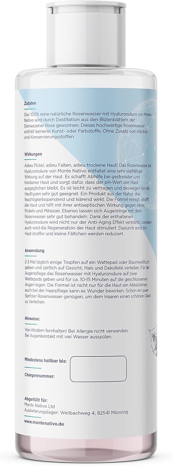 Thumbnail 1 de Monte Nativo Rosenwasser Hyaluron 400ml 🌺