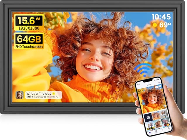 Detalle de Uhale 64GB 15.6" WiFi Digital Picture Frame with 1920x1080 IPS Touch Screen (Uhale app, SD/USB)