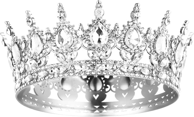 Detalle de AOOSA Corona Regina Tiara di Strass 15 cm