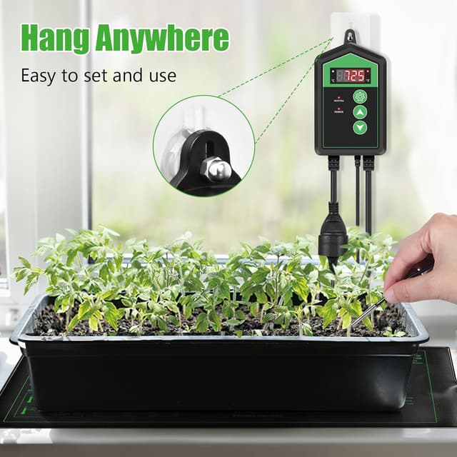 Detalle 2 de Termostato digitale RIOGOO per tappetino termico 1000 W