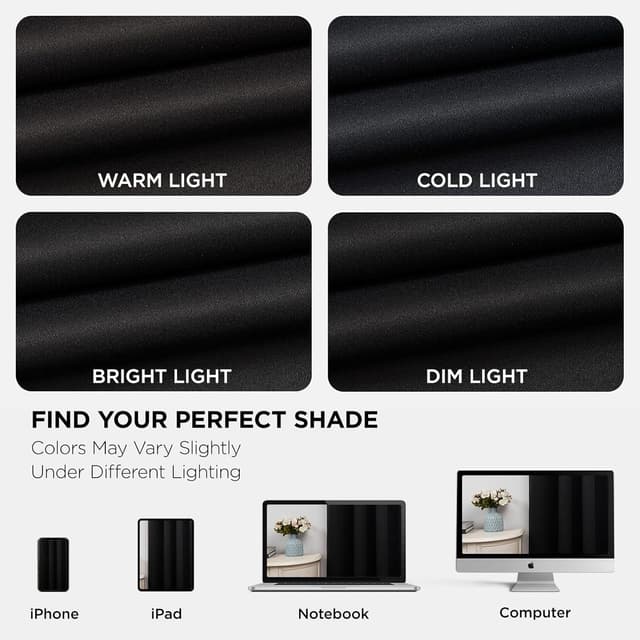 Thumbnail 5 de Joydeco Blackout Curtains 63" 2-Panel Set 🪟