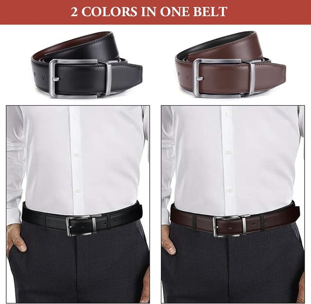 Thumbnail 5 de AivaToba Cinturón de cuero reversible 3,4 cm