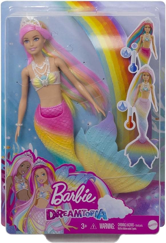 Thumbnail 5 de Barbie GTF89 Muñeca Sirena 🌊 - Cambio de Color y Magia