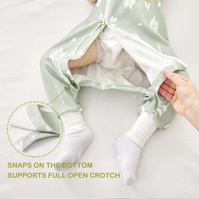 Detalle 2 de Nivolltha sac de couchage bébé 1 TOG en coton 100% avec pieds